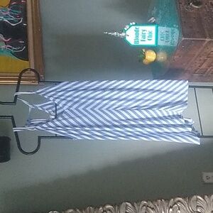 Billabong White and baby blue striped summer dress